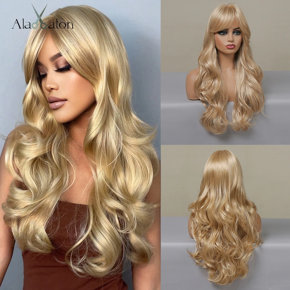 ALAN EATON Long Golden Wigs Body Wave Synthetic Wigs with Bangs For White/Black Women Natural Cosplay Party Daily Heat Resistant
ALAN EATON Long Golden Wigs Body Wave Synthetic Wigs with Bangs For White/Black Women Natural Cosplay Party Daily Heat Resistant