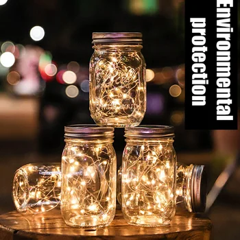 10/20LEDs Solar Mason Jar Light Retro LED Lamp String Festive Decorative Lamp Lawn Garden Decor with Handle
10/20LEDs Solar Mason Jar Light Retro LED Lamp String Festive Decorative Lamp Lawn Garden Decor with Handle