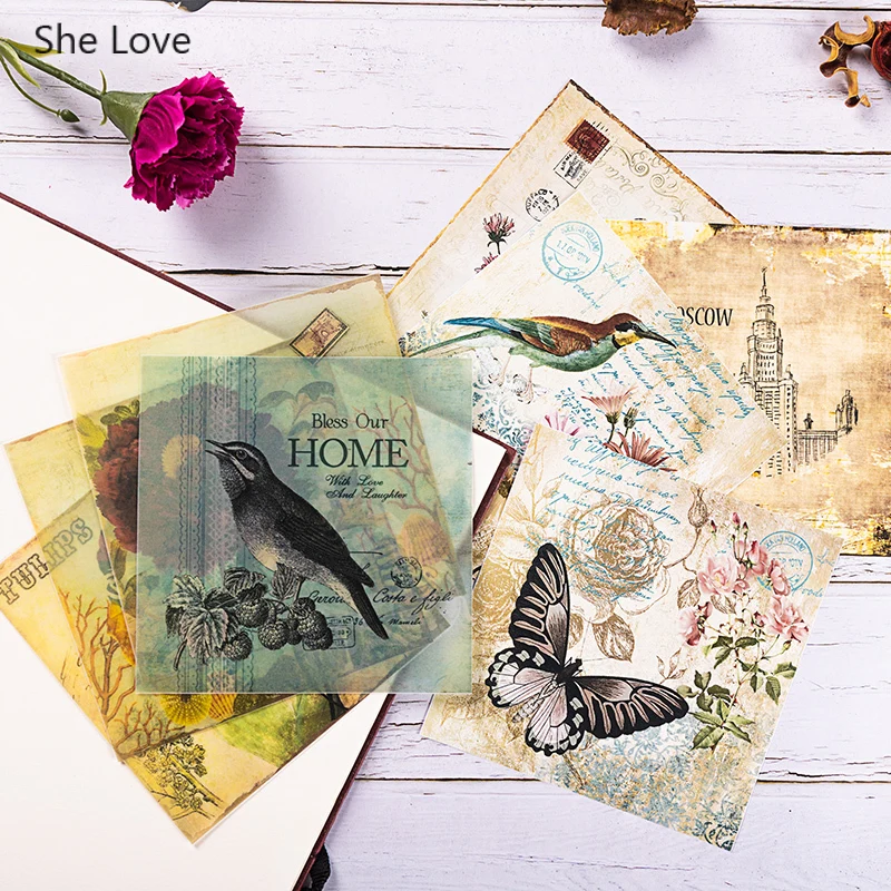 She Love 8Pcs/lot Flower Birds Patterm Vellum Paper Vintage Decorative Paper Sticker For Scrapbooking DIY Card Planner Making
She Love 8Pcs/lot Flower Birds Patterm Vellum Paper Vintage Decorative Paper Sticker For Scrapbooking DIY Card Planner Making