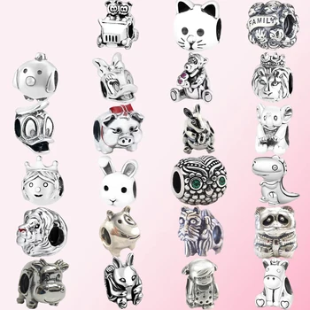 2019 100% 925 Sterling Silver Rabbit Elephant Pig Duck Lion Cat Chicken Cow Dinosaur Tiger Woman Charm Bracelet DIY Beads 
2019 100% 925 Sterling Silver Rabbit Elephant Pig Duck Lion Cat Chicken Cow Dinosaur Tiger Woman Charm Bracelet DIY Beads
