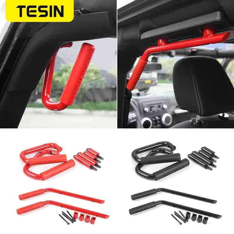TESIN Grab Bar Handle Kit for Jeep wrangler JK 2007-2017 Front Rear Bars Aluminium 2 Door 4 Door Car Accessories for Jeep JK
TESIN Grab Bar Handle Kit for Jeep wrangler JK 2007-2017 Front Rear Bars Aluminium 2 Door 4 Door Car Accessories for Jeep JK