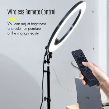 ORSDA ORB-14T 14 Inch LED Ring Light Studio Photography Fill-in Lamp 3200K-6500K 30W Dimmable Dual USB Charging Port with Tripod
ORSDA ORB-14T 14 Inch LED Ring Light Studio Photography Fill-in Lamp 3200K-6500K 30W Dimmable Dual USB Charging Port with Tripod