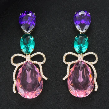 Jimbora Shiny Clear Crystal Charm Drop Earrings Top Quality Cubic Zircon Wedding Earring Luxury Baguette CZ Long Dangle Earrings
Jimbora Shiny Clear Crystal Charm Drop Earrings Top Quality Cubic Zircon Wedding Earring Luxury Baguette CZ Long Dangle Earrings