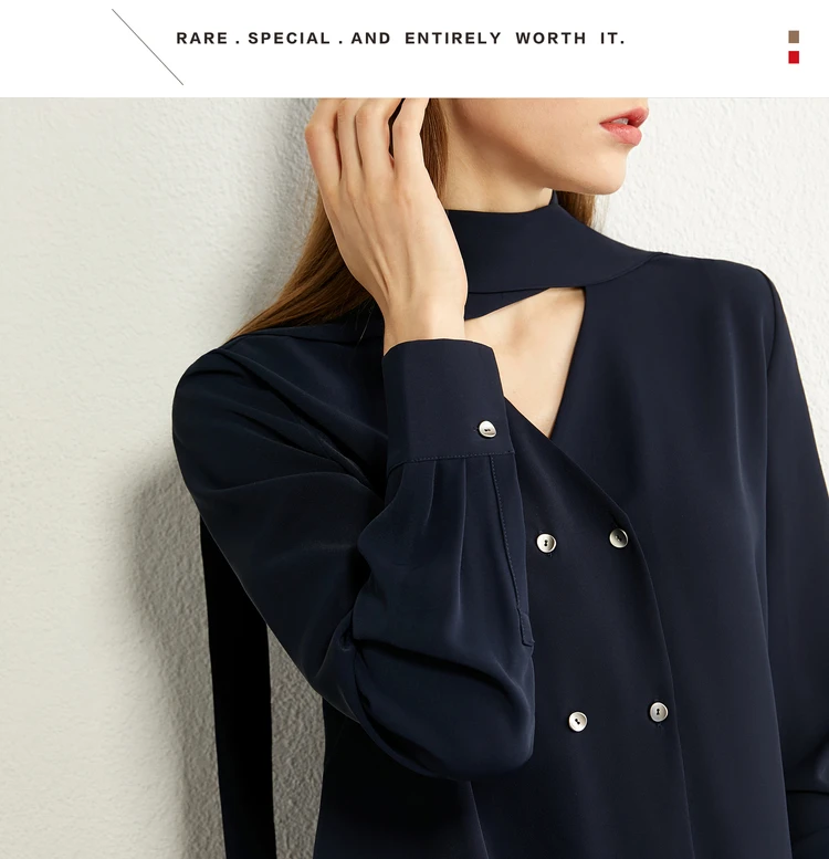 AMII Minimalism Autumn Olstyle Set Fashion Bow Neck Full Sleeve Loose Women Shirt High Waist Pleated Female Skirt 12040337
