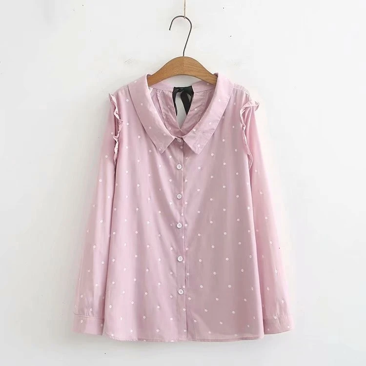 Plus Size vrouwen Lange Mouw Blouse Polka Dot Gedrukt Leuke Blusas Officewear Tops
Plus Size vrouwen Lange Mouw Blouse Polka Dot Gedrukt Leuke Blusas Officewear Tops
