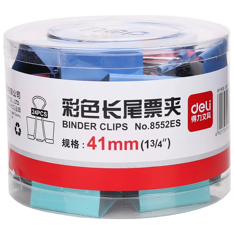 Deli/Deli 8552ES Color Binder Clips Financial Ticket 4-Color Dress 41 Size 24/Tube 0.40Kg/ box
Deli/Deli 8552ES Color Binder Clips Financial Ticket 4-Color Dress 41 Size 24/Tube 0.40Kg/ box