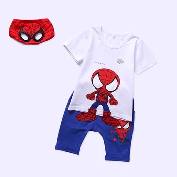 Summer Baby Boys Clothing Set Spider-man Short Sleeve T-shirt+Shorts+Blindfold 3pcs Outfit Kids Clothes Children Boy Sport Suit
Summer Baby Boys Clothing Set Spider-man Short Sleeve T-shirt+Shorts+Blindfold 3pcs Outfit Kids Clothes Children Boy Sport Suit