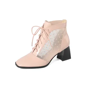 Genuine leather Women ankle boots mesh Summer Boots Woman Sexy Casual lace Ankle Boots women's Shoes Woman
Genuine leather Women ankle boots mesh Summer Boots Woman Sexy Casual lace Ankle Boots women's Shoes Woman