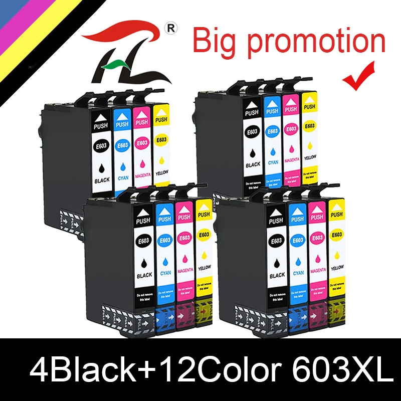 16PK T603 T603XL E-603XL Compatible Ink Cartridge for Epson WorkForce WF-2810DWF WF-2830DWF WF-2835DWF WF-2850DWF Printer
16PK T603 T603XL E-603XL Compatible Ink Cartridge for Epson WorkForce WF-2810DWF WF-2830DWF WF-2835DWF WF-2850DWF Printer