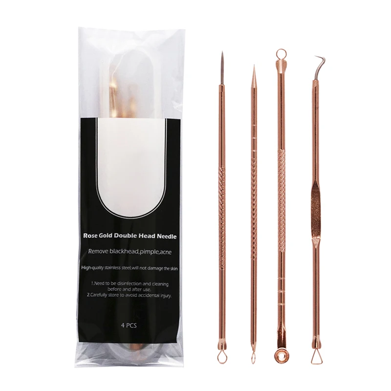 4pcs/set Blackhead Comedone Acne Pimple Blackhead Remover Tool Spoon for Face Skin Care Tool Needles Facial Pore Cleaner
4pcs/set Blackhead Comedone Acne Pimple Blackhead Remover Tool Spoon for Face Skin Care Tool Needles Facial Pore Cleaner