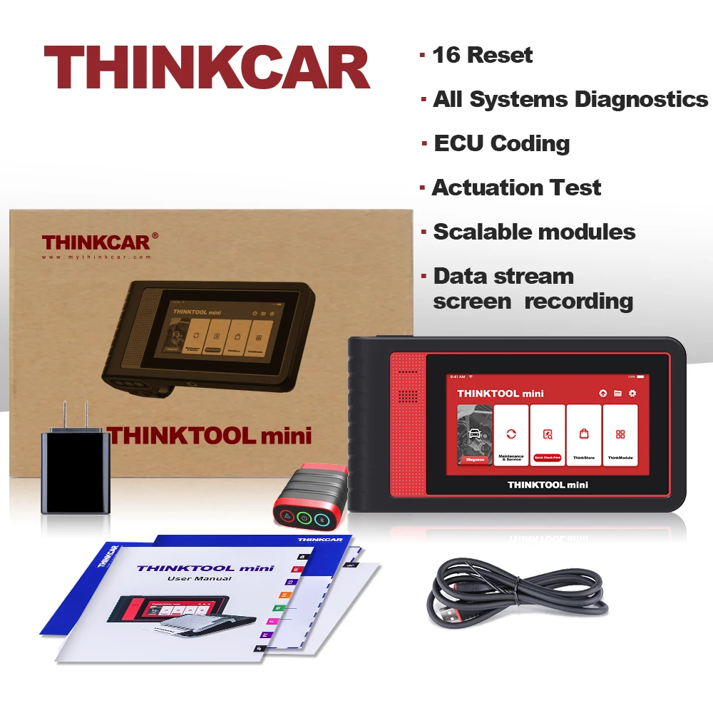 Thinkcar Thinktool mini Car All System Diagnostic Tool 16 Resets Free Wifi Full OBD2 Scanner ECU Coding IMMO Active Test
Thinkcar Thinktool mini Car All System Diagnostic Tool 16 Resets Free Wifi Full OBD2 Scanner ECU Coding IMMO Active Test
