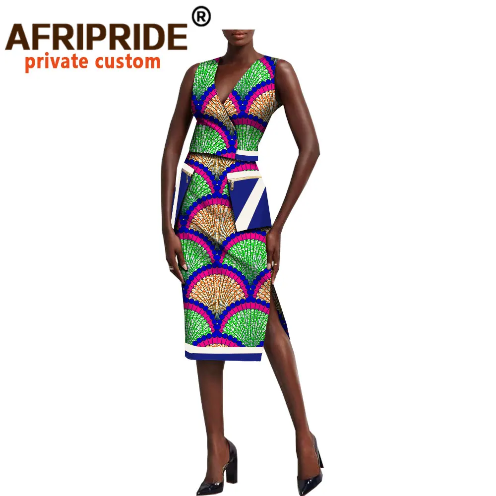 African 2 Piece Set for Women Crop Top Skirt Sleeveless Tank Top Women Blouse with Pockets Ankara Clothes Print Outfits A1826015
African 2 Piece Set for Women Crop Top Skirt Sleeveless Tank Top Women Blouse with Pockets Ankara Clothes Print Outfits A1826015