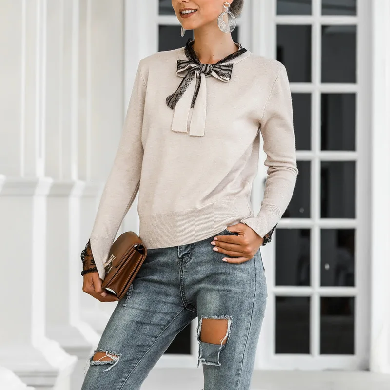 Yellow Sweater Women Knitting Spelling Lace Butterfly Neck pull Femme Pullover Long Sleeve Autumn Winter Ladies Sweaters 
Yellow Sweater Women Knitting Spelling Lace Butterfly Neck pull Femme Pullover Long Sleeve Autumn Winter Ladies Sweaters