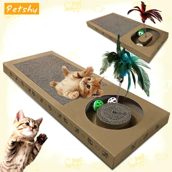 Petshy Pet Exercise Toys Cat Scraper Scratch Guards Corrugated Paper Cats Scratch Claw-point Protector Cat Paw Pads Turntable
Petshy Pet Exercise Toys Cat Scraper Scratch Guards Corrugated Paper Cats Scratch Claw-point Protector Cat Paw Pads Turntable