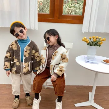 Children winter new cute cartoon plush cardigan coat boy girls thick warm cotton coat
Children winter new cute cartoon plush cardigan coat boy girls thick warm cotton coat
