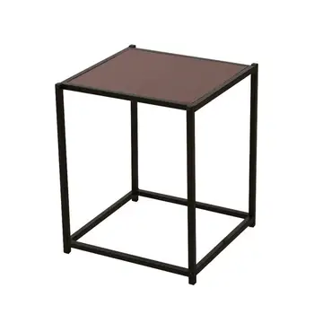 Rustic Iron Frame Wood Grain Veneer Surface Side Table End Table Sapele Color
Rustic Iron Frame Wood Grain Veneer Surface Side Table End Table Sapele Color