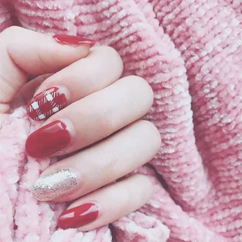 Red Shiny Bride Manicure Tool Pre Design Elegent Luxury Glitter Diamond Artificial Nail Tips Jump Color Full Cover Fake Nail
Red Shiny Bride Manicure Tool Pre Design Elegent Luxury Glitter Diamond Artificial Nail Tips Jump Color Full Cover Fake Nail