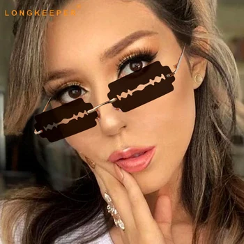 LongKeeper Rimless Sunglasses Women Personality Trend Rectangle Sun Glasses Female Brand Designer Vintage Eyewear Shades Oculos
LongKeeper Rimless Sunglasses Women Personality Trend Rectangle Sun Glasses Female Brand Designer Vintage Eyewear Shades Oculos