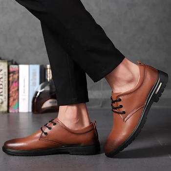 Business Leather Shoes Men Breathable Rubber Formal Dress Shoes outdoor Office men Wedding Flats shoes Footwear Mocassin Homme
Business Leather Shoes Men Breathable Rubber Formal Dress Shoes outdoor Office men Wedding Flats shoes Footwear Mocassin Homme