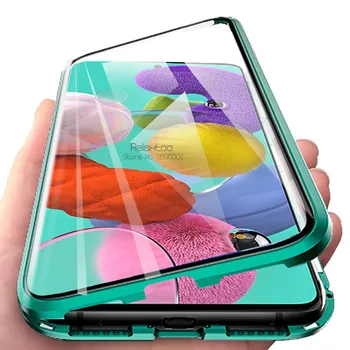 360 Magnetic Metal phone Case For samsung a51 2019 Double side tempered Glass cover Sumsung a71 a 71 51 a715F a515F coque Fundas 
360 Magnetic Metal phone Case For samsung a51 2019 Double side tempered Glass cover Sumsung a71 a 71 51 a715F a515F coque Fundas