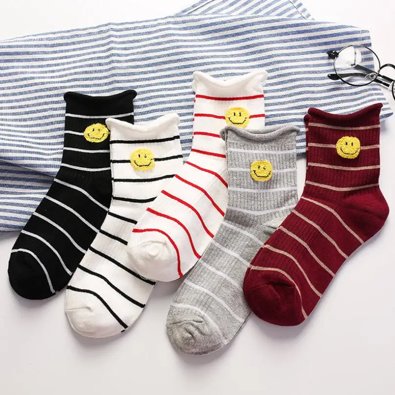 Women Solid Striped Cotton Sock Embroidery Ankle Sock Girls Fuzzy Smile Embroidered Sock Crew Sock Winter Short Sock 5 Pairs/lot
Women Solid Striped Cotton Sock Embroidery Ankle Sock Girls Fuzzy Smile Embroidered Sock Crew Sock Winter Short Sock 5 Pairs/lot