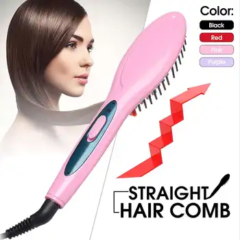 Ceramic Hair Straightener Brush hair Electric Hot Comb Flat Iron Digital Heating Anti-static Hair Hot Brush Styling Tool
Ceramic Hair Straightener Brush hair Electric Hot Comb Flat Iron Digital Heating Anti-static Hair Hot Brush Styling Tool