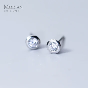Modian Genuine 925 Sterling Silver Dazzling AAA Zircon Stud Earring for Wome Simple Round Ear Studs Fine Jewelry Accessories
Modian Genuine 925 Sterling Silver Dazzling AAA Zircon Stud Earring for Wome Simple Round Ear Studs Fine Jewelry Accessories