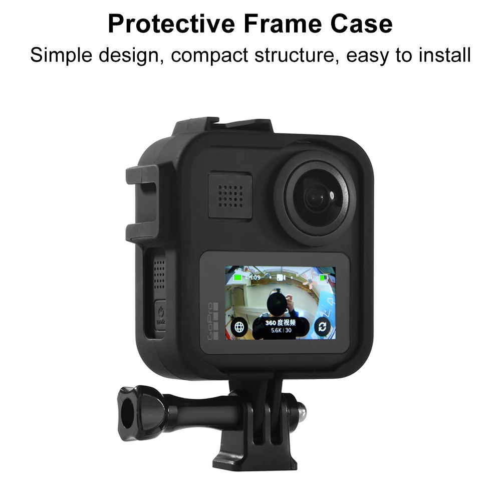 Frame Case for GoPro MAX 360 Screen Tempered Glass Protective Lens