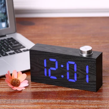 Wooden Digital Alarm Clock USB Powered 12H/24H Thermometer LED Display Rotating Knob Adjustable Luminance Alarm Snooze Function
Wooden Digital Alarm Clock USB Powered 12H/24H Thermometer LED Display Rotating Knob Adjustable Luminance Alarm Snooze Function