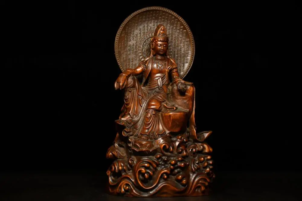 Wedding Decoration 7" China Lucky Seikos Boxwood Guanyin Bodhisattva Statue Backlit Guanyin Avalokitesvara Buddha Statue
Wedding Decoration 7" China Lucky Seikos Boxwood Guanyin Bodhisattva Statue Backlit Guanyin Avalokitesvara Buddha Statue