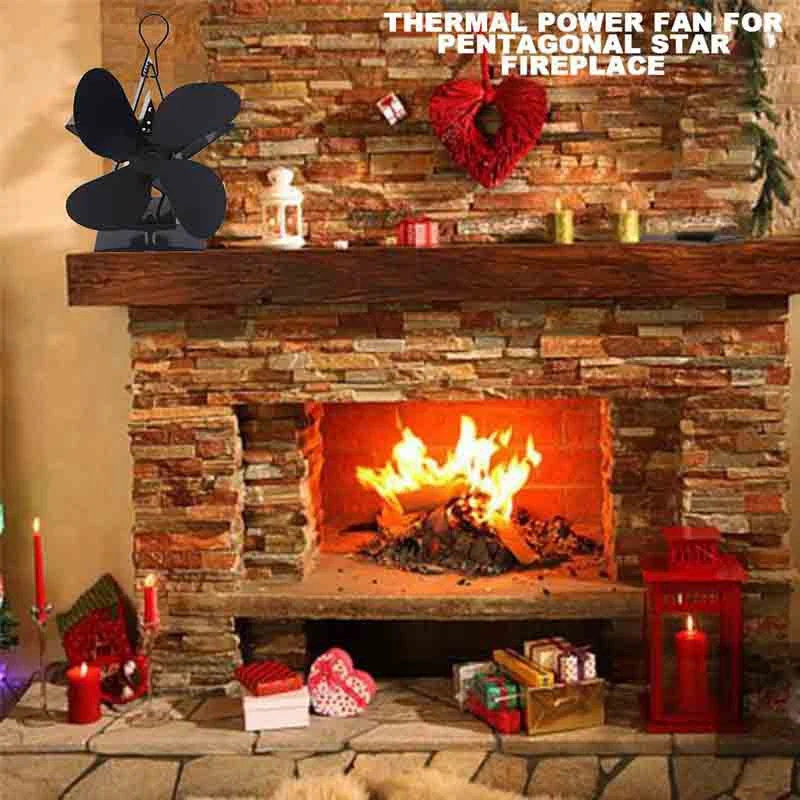 4 Blades Heat Powered Stove Fan with Thermometer Home Silent Fireplace Fan for Wood/Log Burner/Fireplace Efficient Eco Stove Fan
4 Blades Heat Powered Stove Fan with Thermometer Home Silent Fireplace Fan for Wood/Log Burner/Fireplace Efficient Eco Stove Fan
