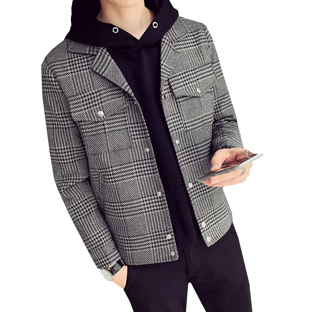 2019 autumn new men's plaid jacket youth Korean version slim jacket trend casual tooling jacket shirt male lapel coat clothing
2019 autumn new men's plaid jacket youth Korean version slim jacket trend casual tooling jacket shirt male lapel coat clothing