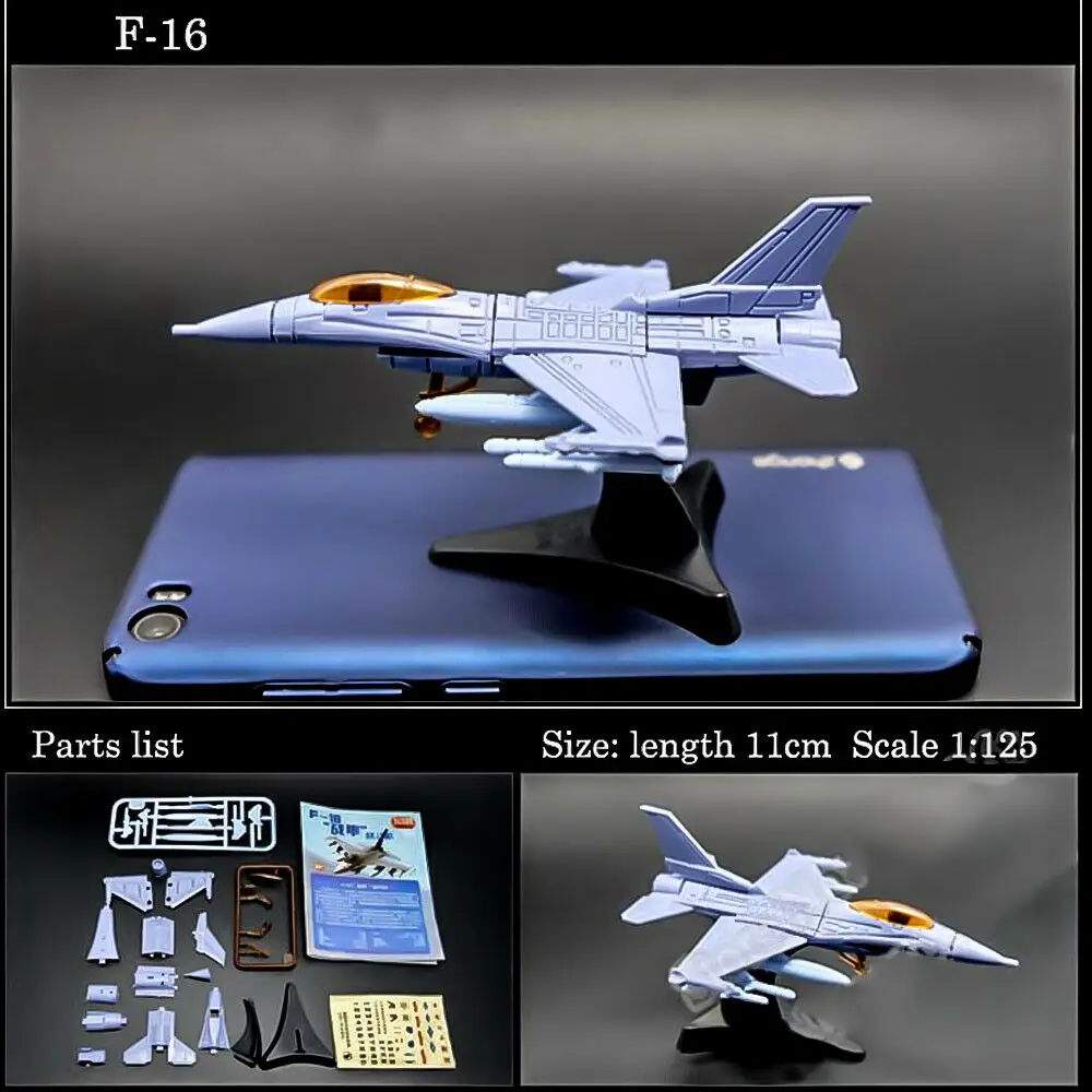 F 16 файтинг Falcon 4D Сборная модель истребителя Коллекционная головоломка фигурка