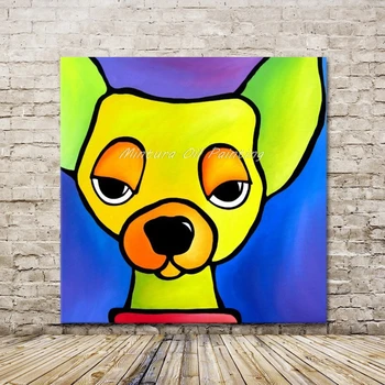 Mintura Hand Painted Abstract Animals Oil Paintings On Canva Wall Art Picture For Living Room The Green Dog Home Decor No Framed 
Mintura Hand Painted Abstract Animals Oil Paintings On Canva Wall Art Picture For Living Room The Green Dog Home Decor No Framed