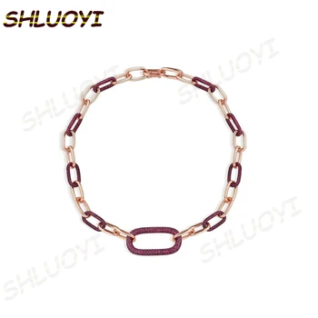 SHLUOYI Fashion jewelry copy 1:1, pink feminine charm necklace circle, Monaco luxury jewelry gift 
SHLUOYI Fashion jewelry copy 1:1, pink feminine charm necklace circle, Monaco luxury jewelry gift