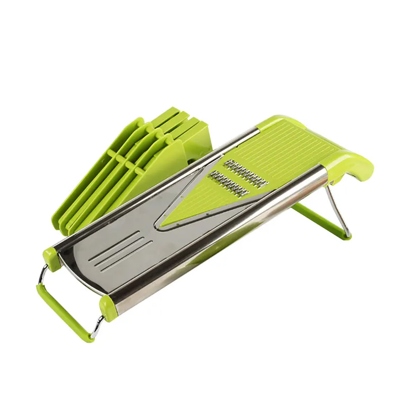 V Blade Stainless Steel Fruit and Food Mandoline Slicer Includes 5 Different Inserts Vegetable Cutter Grater Random Color
V Blade Stainless Steel Fruit and Food Mandoline Slicer Includes 5 Different Inserts Vegetable Cutter Grater Random Color