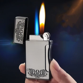New Metal Two Flame Jet Gas Lighter Grinding Torch Turbo Flint Lighter Free Fire Butane Windproof Cigarette Cigar Lighter
New Metal Two Flame Jet Gas Lighter Grinding Torch Turbo Flint Lighter Free Fire Butane Windproof Cigarette Cigar Lighter
