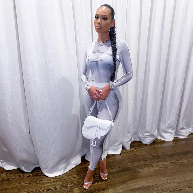 Printed Slim 2 Pieces Sets Women Casual O Neck Long Sleeve Workout Bodysuit and High Waist Tight Trousers Women's Sport Suit Hot
Printed Slim 2 Pieces Sets Women Casual O Neck Long Sleeve Workout Bodysuit and High Waist Tight Trousers Women's Sport Suit Hot