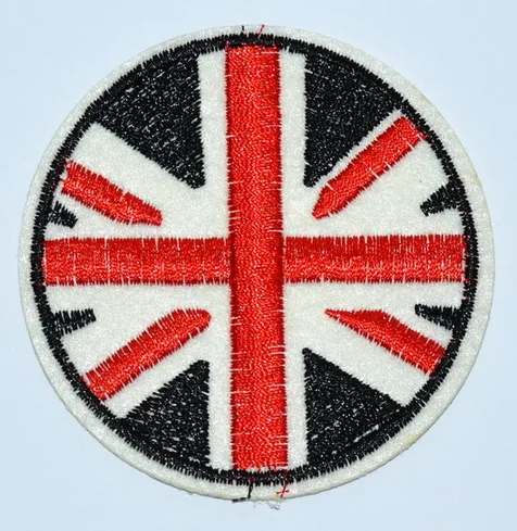 

(5 pcs) Union Jack British flag United Kingdom Britain Circle applique iron on patch ( about 6.6 cm)
