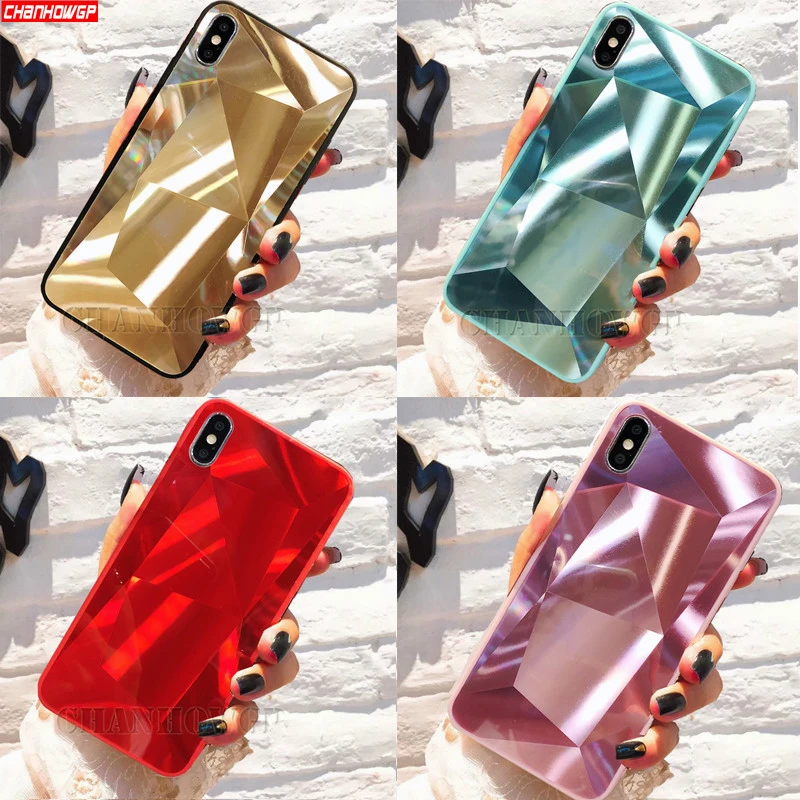 

Luxury Diamond Mirror Case For iPhone 7 8 X XS Max XR Phone Cases For iPhone 6 6s 7 8 Plus 7plus 8plus Case Back TPU Cover Coque