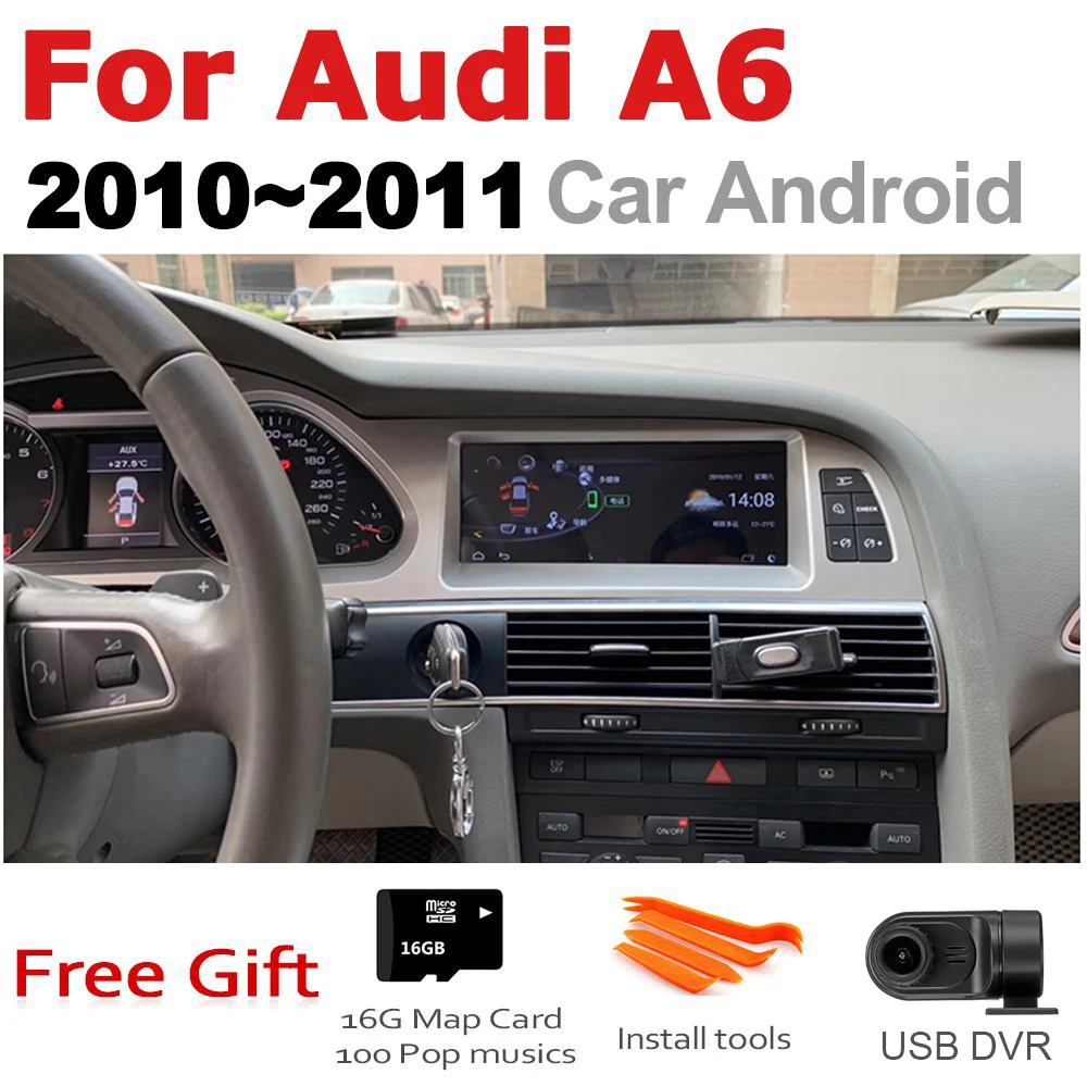 Автомобильный мультимедийный плеер Android для Audi A6 4F 2010 ~ 2011 MMI 2G 3G GPS навигация карта
