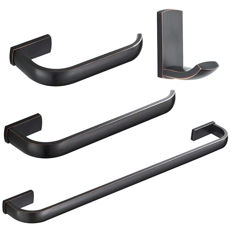 4Pc Bathroom Accessories Set- 57 cm / 22.44 Inches Single Towel Rail,Towel Ring, Toilet Roll Holder, Coat Hook, Antique Brass Wa
4Pc Bathroom Accessories Set- 57 cm / 22.44 Inches Single Towel Rail,Towel Ring, Toilet Roll Holder, Coat Hook, Antique Brass Wa