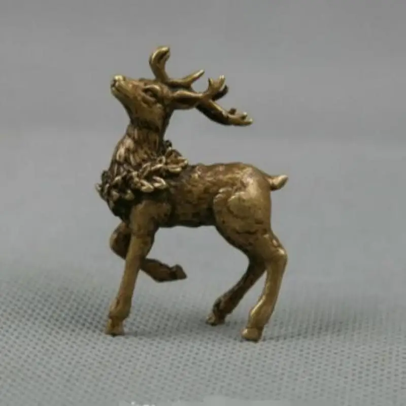 Фото 2 &quotКоллекция Curio китайская Фэншуй Бронзовая милая маленькая статуя оленя | Дом и