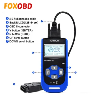 2019 OBD2 Diagnostic Scanner Tonwon TW45/TW69 VAG Diagnostic Scan Tool For Most VW And Audi Vehicles
2019 OBD2 Diagnostic Scanner Tonwon TW45/TW69 VAG Diagnostic Scan Tool For Most VW And Audi Vehicles