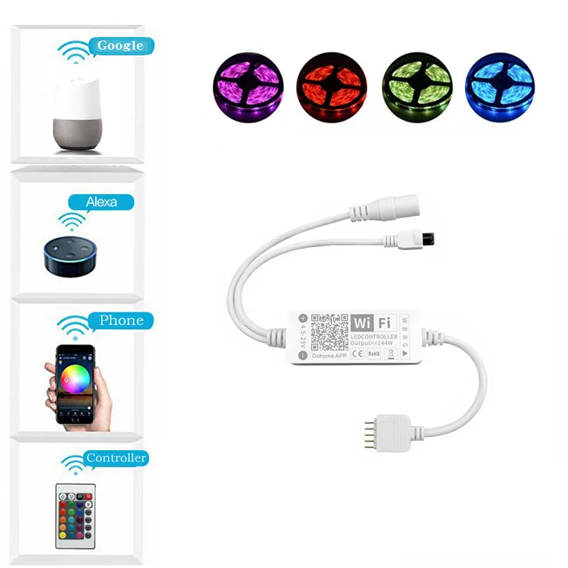Dohome 5Pin LED Strip Light Controller Support Siri RGB Tape DC5-25V Ribbon diode led Strips Light Flexible Stripe
Dohome 5Pin LED Strip Light Controller Support Siri RGB Tape DC5-25V Ribbon diode led Strips Light Flexible Stripe