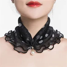 Elegant Chiffon Ruffle Fake Collar Women Scarf Fashion Dot Floral Printed Lace Imitation Pearl Pendant False Neck Collar Spring
Elegant Chiffon Ruffle Fake Collar Women Scarf Fashion Dot Floral Printed Lace Imitation Pearl Pendant False Neck Collar Spring