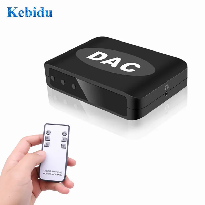 KEBIDU 192kHz Digital to Analog Audio Converter with IR Remote Control Volume Coaxial Optical Toslink to L/R RCA 3.5mm Adapter
KEBIDU 192kHz Digital to Analog Audio Converter with IR Remote Control Volume Coaxial Optical Toslink to L/R RCA 3.5mm Adapter