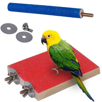 2Pcs/Set Bird Perch Stand Toy Wood Parrot Cage Stand Platform Paw Grinding Stick PXPC 
2Pcs/Set Bird Perch Stand Toy Wood Parrot Cage Stand Platform Paw Grinding Stick PXPC