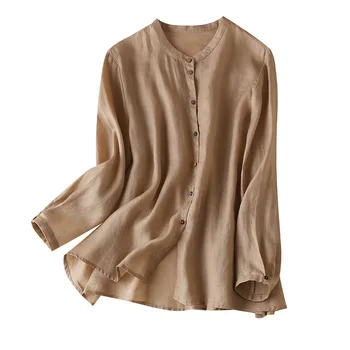 100% Ramie Office Lady Shirts Women 2020 Summer Solid O-Neck Women Long Sleeve Tops Elegant Blouses Ladies white
100% Ramie Office Lady Shirts Women 2020 Summer Solid O-Neck Women Long Sleeve Tops Elegant Blouses Ladies white