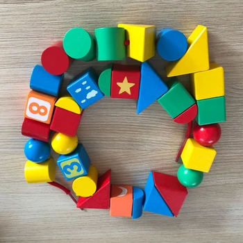 32pcs Building Blocks Beaded Bracelet Building Blocks Color Shape Cognitive Educational Early Childhood Wooden Toy
32pcs Building Blocks Beaded Bracelet Building Blocks Color Shape Cognitive Educational Early Childhood Wooden Toy